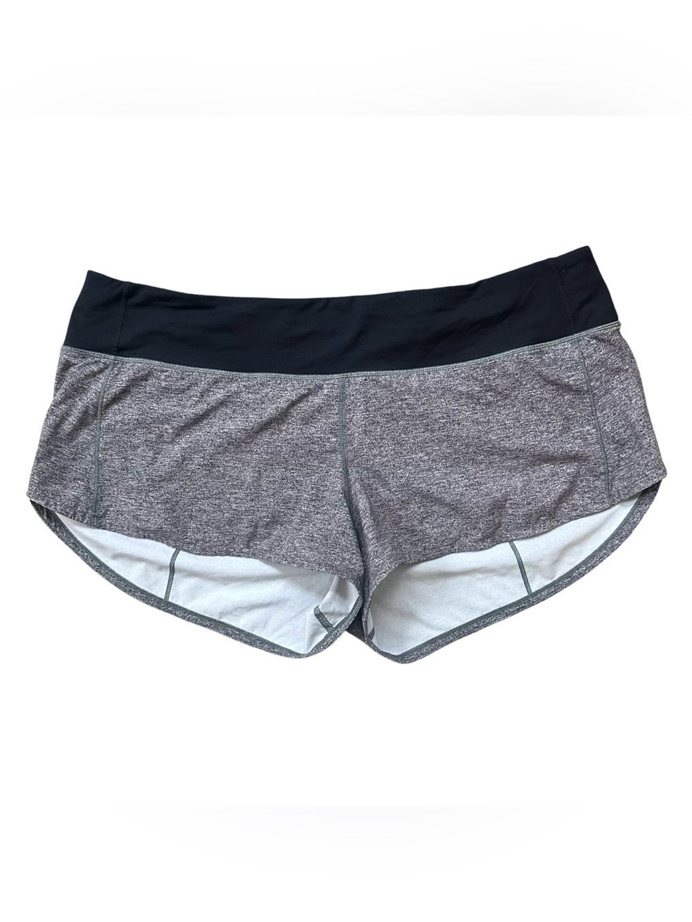 Lululemon Speed Up Short *2.5" Heather Lux Multi Black / Black & Gray Size 10
